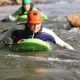 Bellay user paddling in whitewater