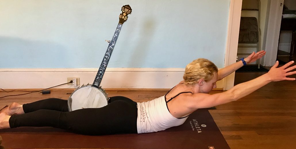 Cobra pose with extended arms